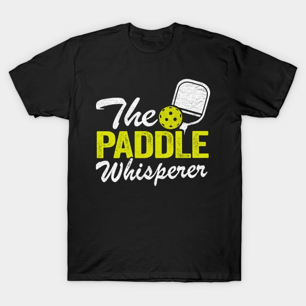 The Paddle Whisperer Funny Pickleball T-Shirt by Kuehni